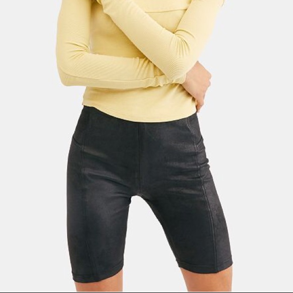 Free People Heatwave Faux Suede Bike Shorts Size Small